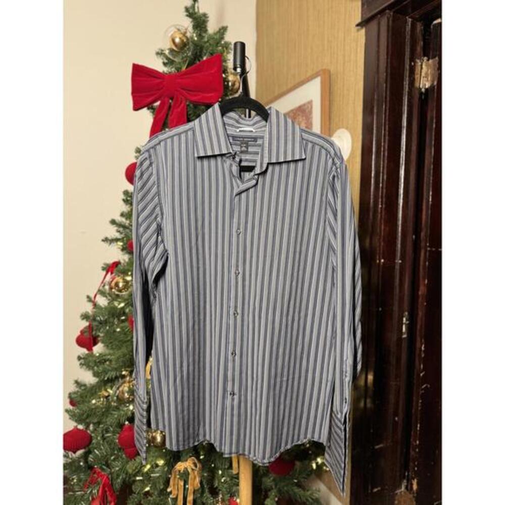Banana Republic Men's Button-Up Dress Shirt - Striped, Long Sleeve